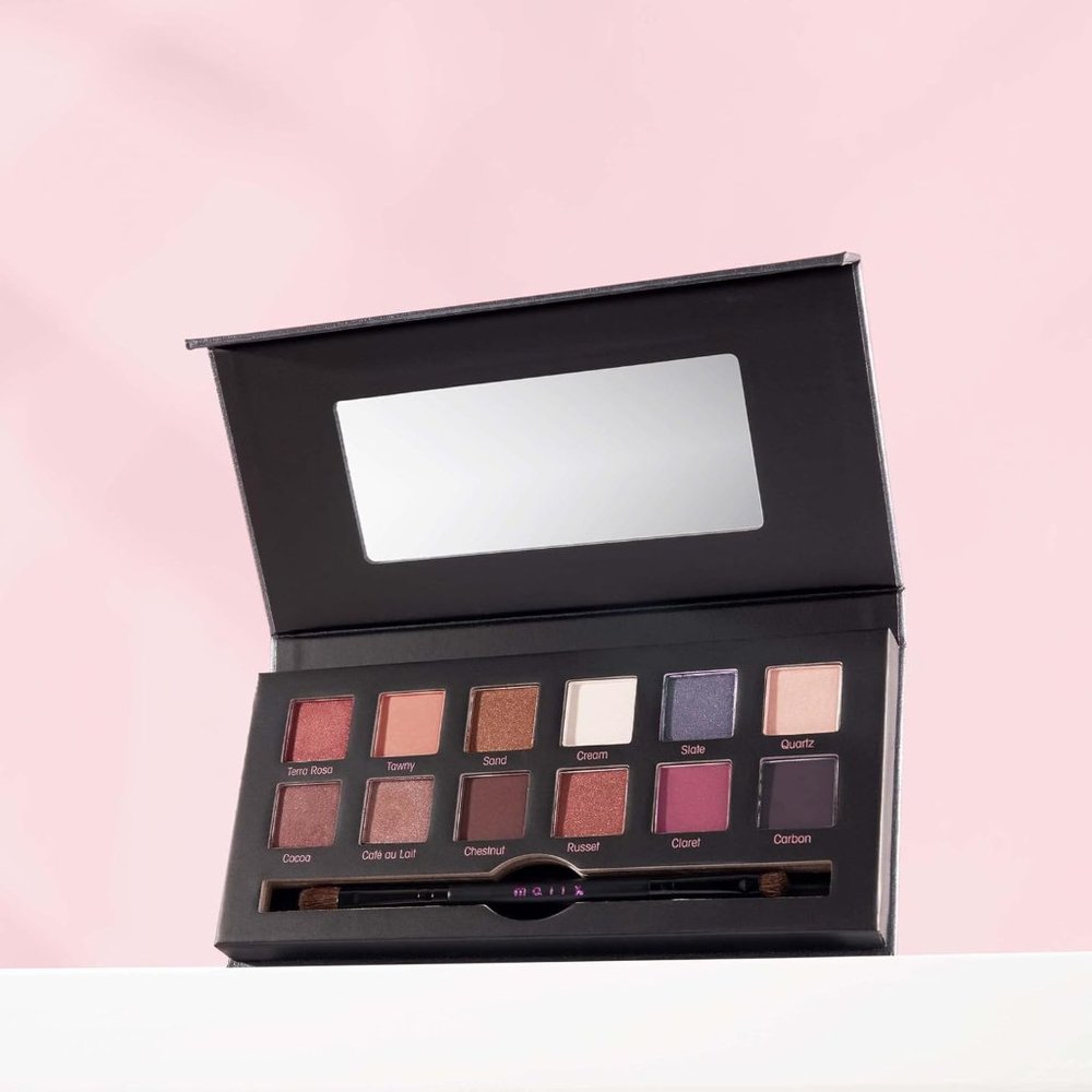 Mally Beauty Nude Attitude Eyeshadow Palette with Double-Ended Brush